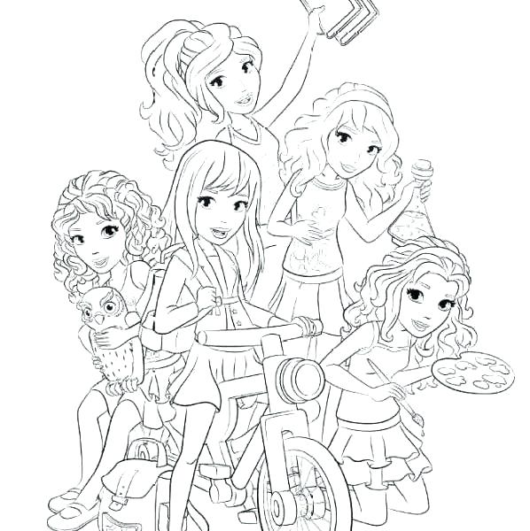 598x600 Lego Friend Coloring Pages Friends Coloring Pages For Girls Lego