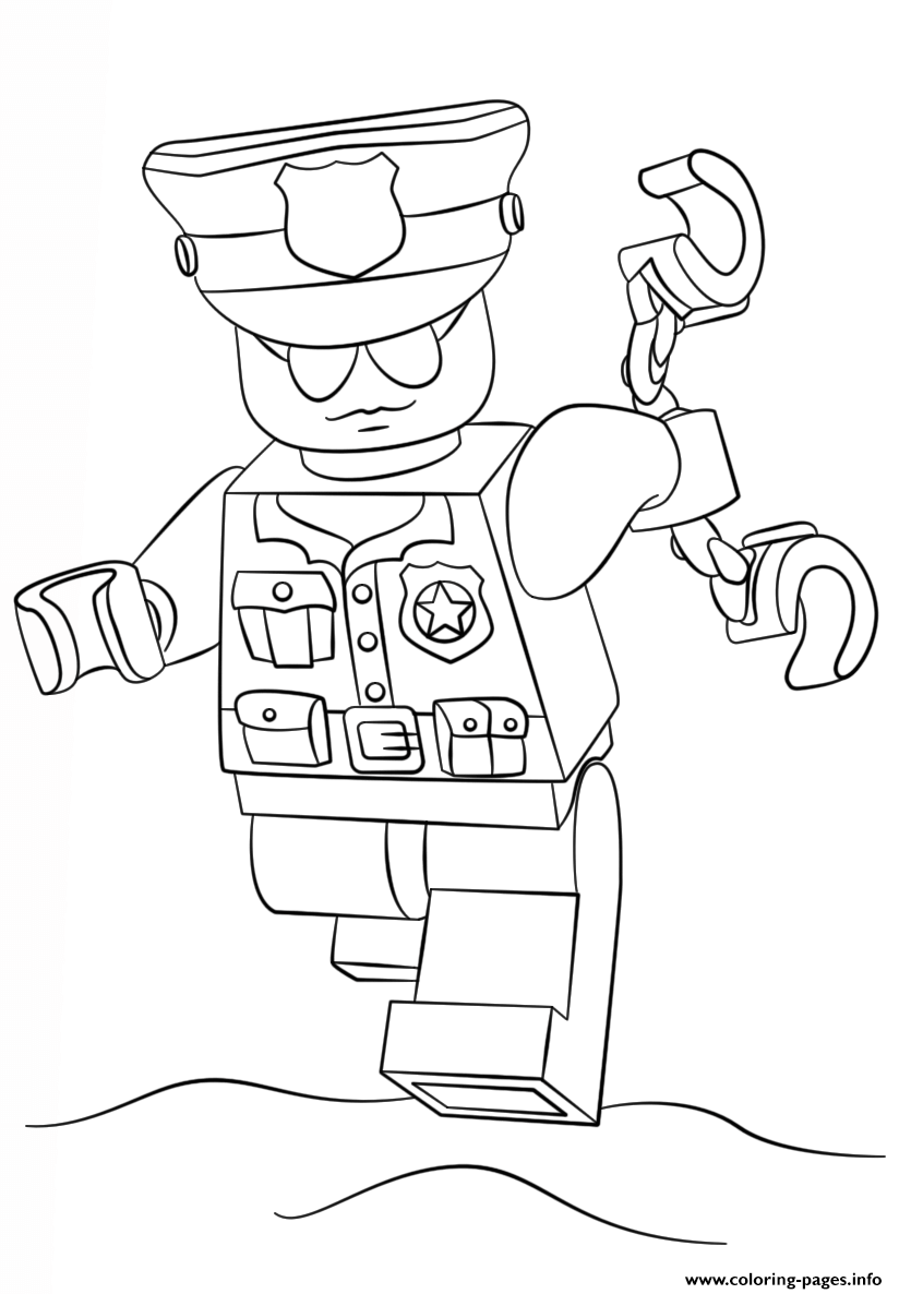 824x1186 Lego Police Officer City Coloring Pages Printable