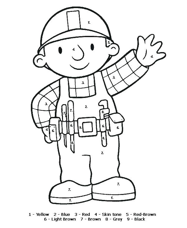 600x731 Construction Worker Coloring Page Construction Free Construction