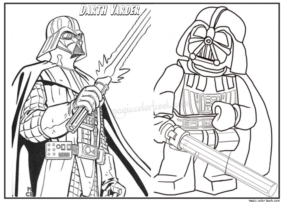 990x703 Darth Vader Star Wars Coloring Page