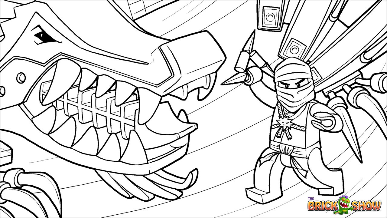 1280x720 Ninjago Coloring Pages To Print Lego Zane And His Ice Dragon Page