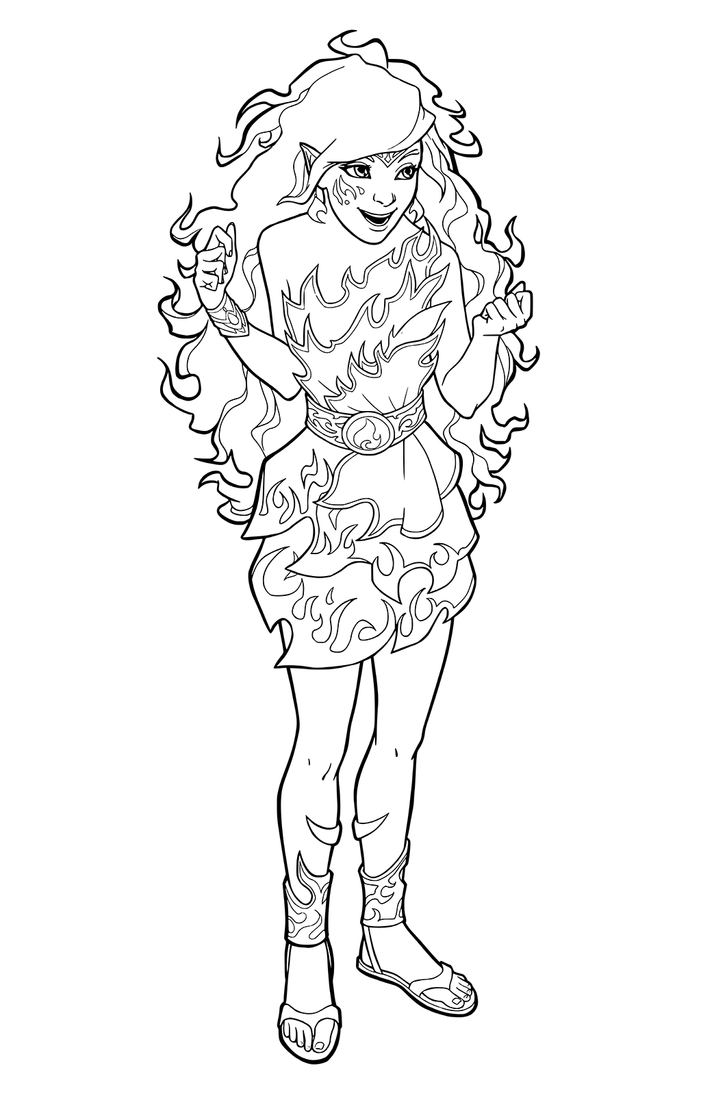 1024x1600 Azari Fire Elf Coloring Pages Lego Elves