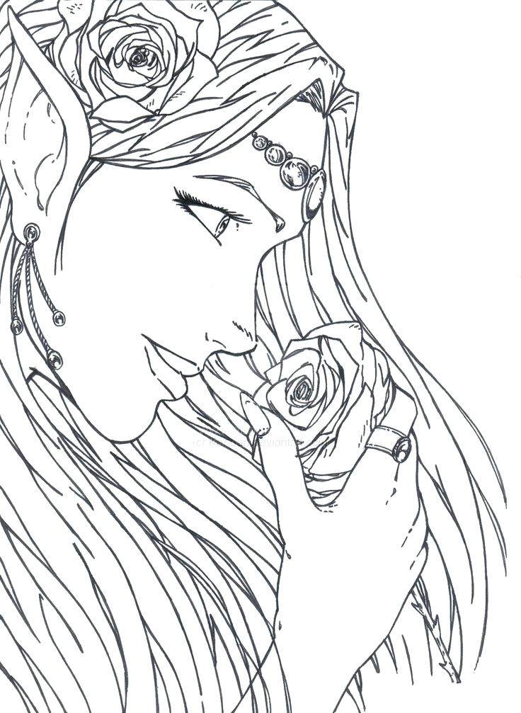 736x1007 Images About Coloring Pages Elves On Elf Princess Page The Shelf