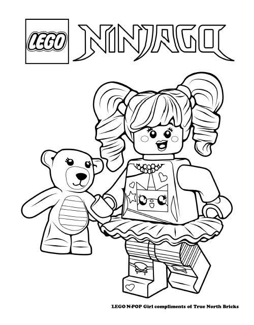 500x640 Lego Colouring Page N Pop Girl Legos And Characters