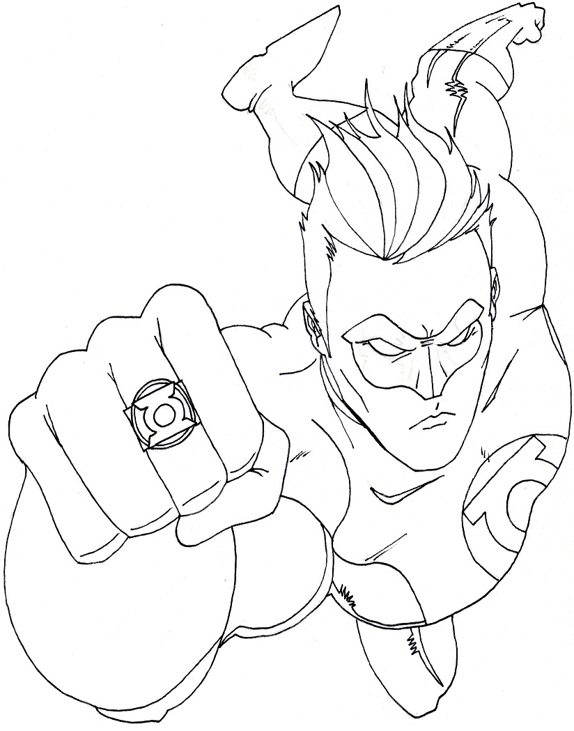 824x1049 Green Lantern Coloring Pages