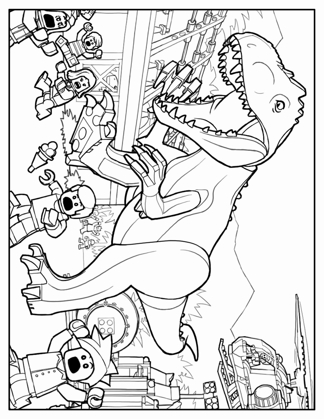 Lego Jurassic Park Coloring Pages at GetDrawings | Free download