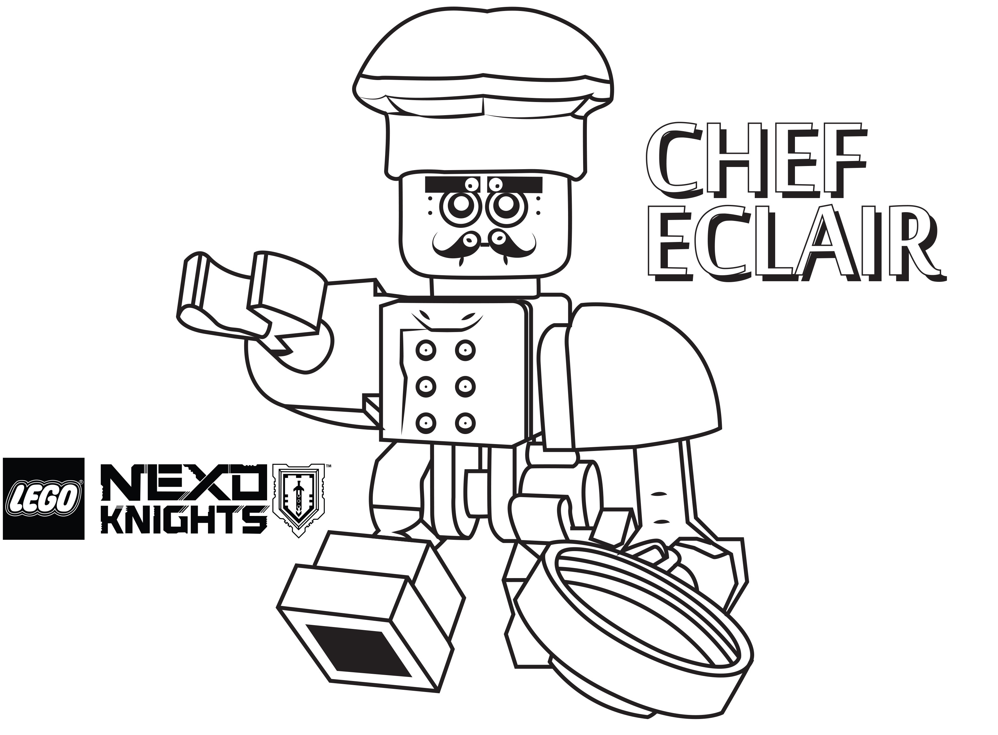 3180x2342 Lego Nexo Knights Coloring Pages Chef Eclair