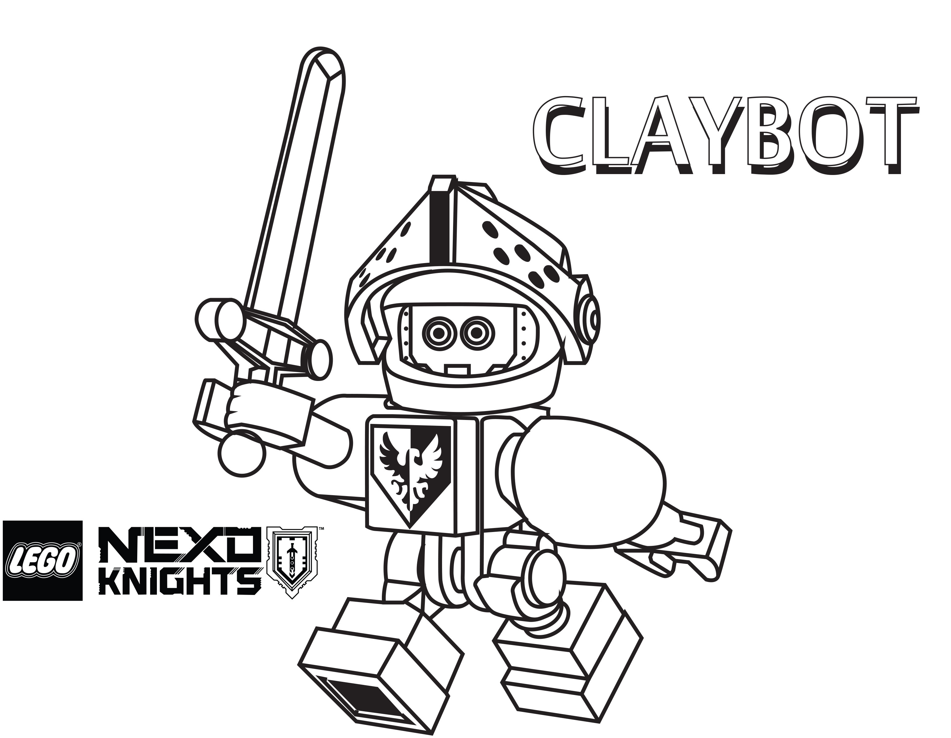 3098x2404 Lego Nexo Knights Coloring Pages Claybot