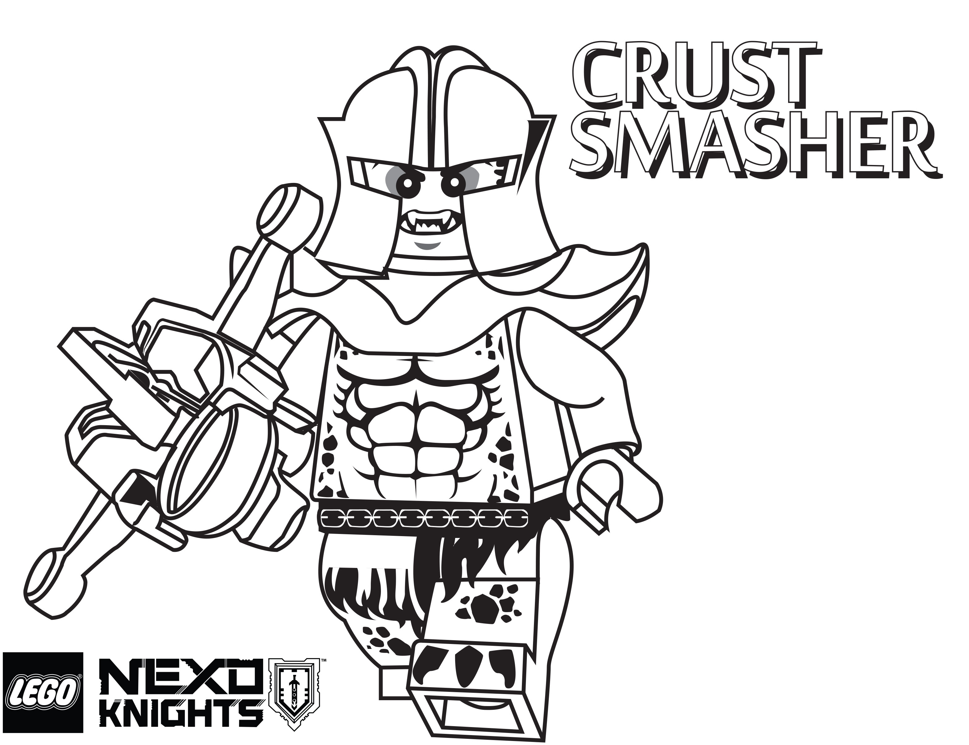 3134x2411 Lego Nexo Knights Coloring Pages Crust Smasher