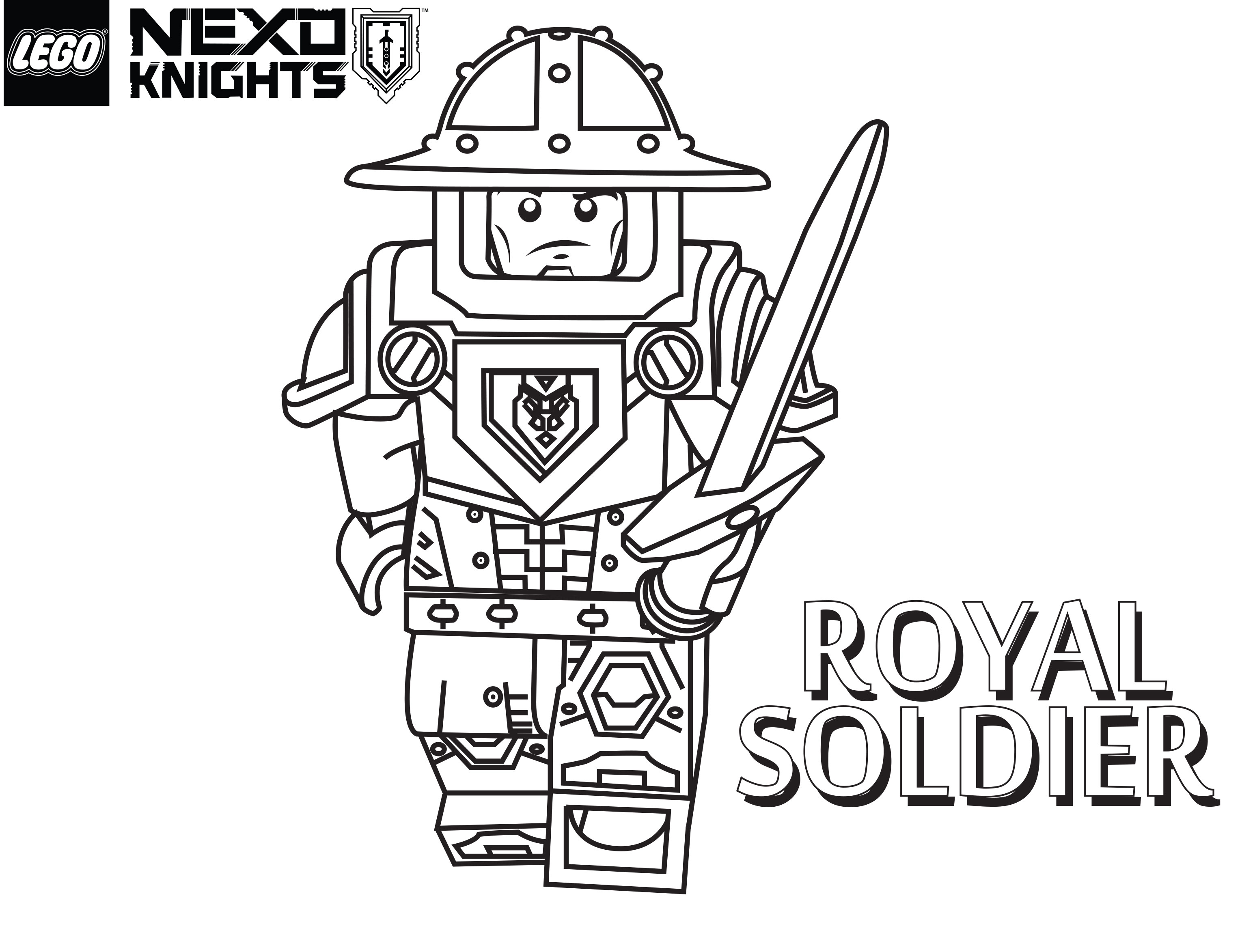 3092x2346 Lego Nexo Knights Coloring Pages Royal Soldier
