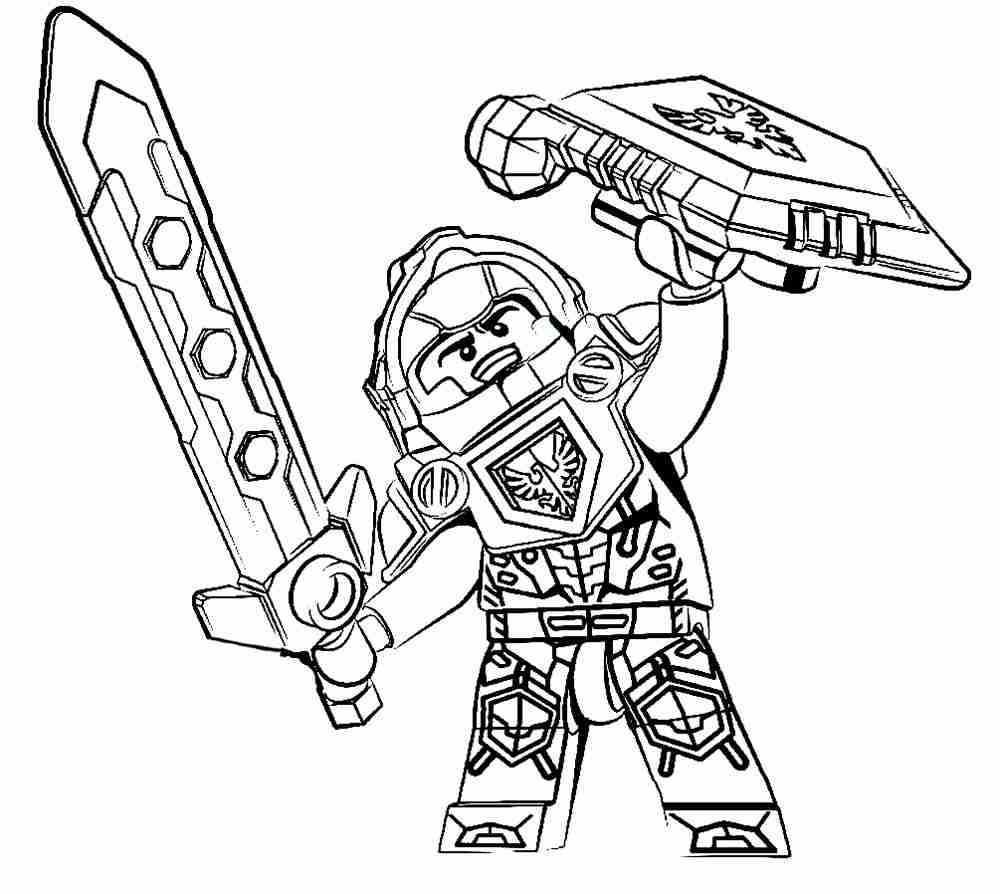 1000x894 Nexo Knights Coloring Pages Noticeable Lego Olegratiy