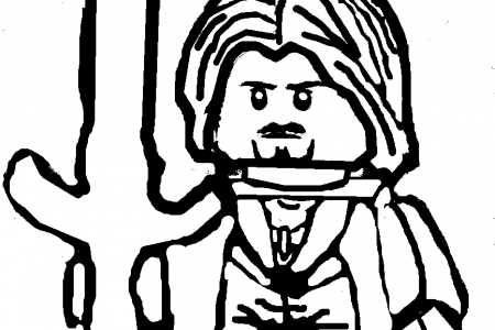 450x300 Aragorn Lego Lord Of The Rings Coloring Page School Coloring