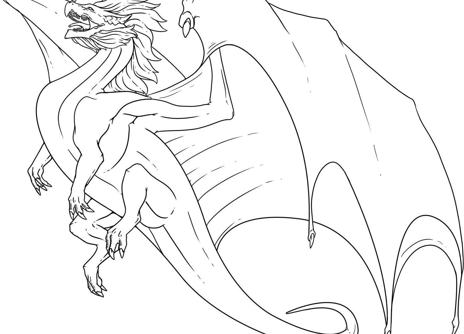 1500x1080 Wealth Dragon Colouring Sheets Free Printable Coloring Pages