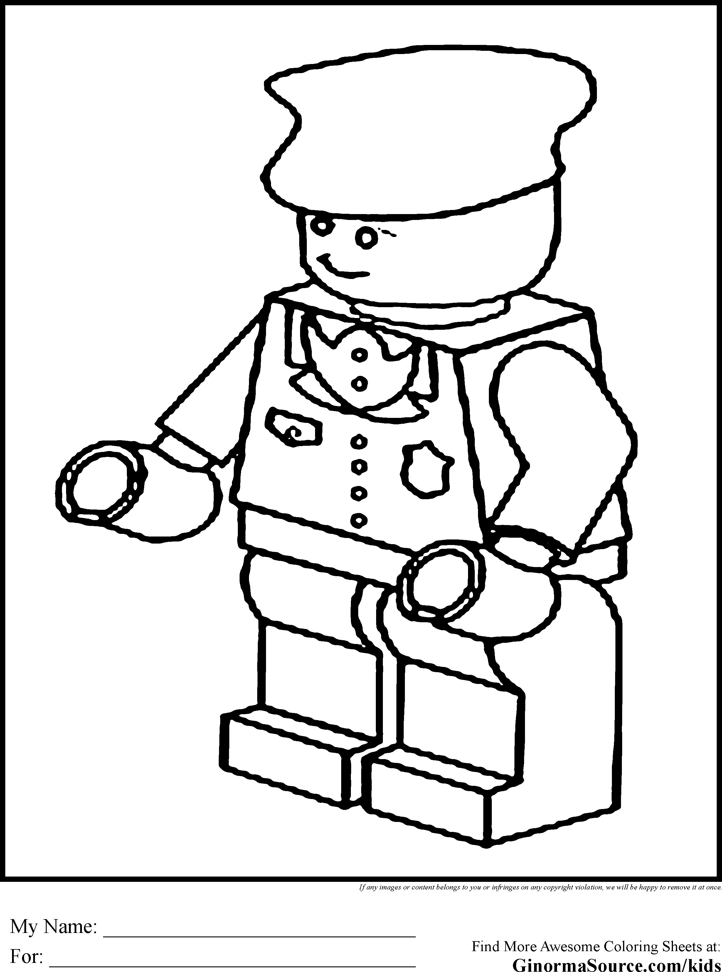 2459x3310 Lego Person Coloring Page Chool Bag Colouring Pages Para Lego