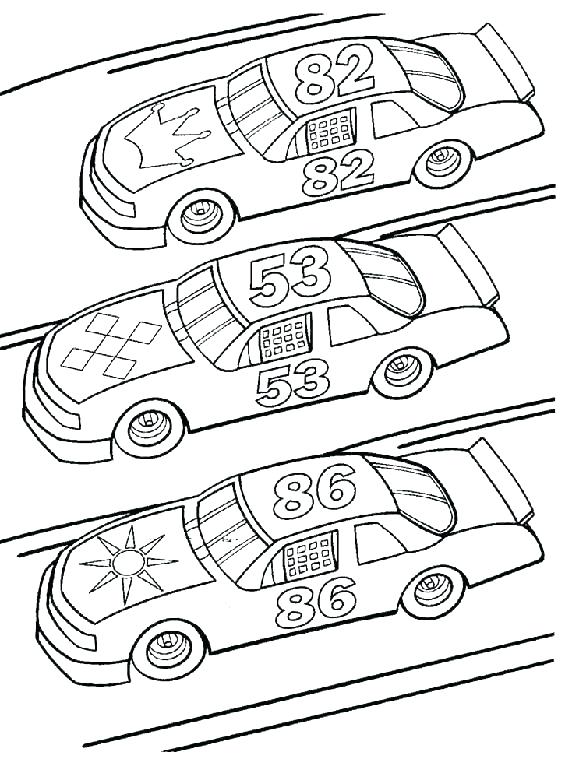 565x766 Three Different Race Car Coloring Page Free Printable Coloring