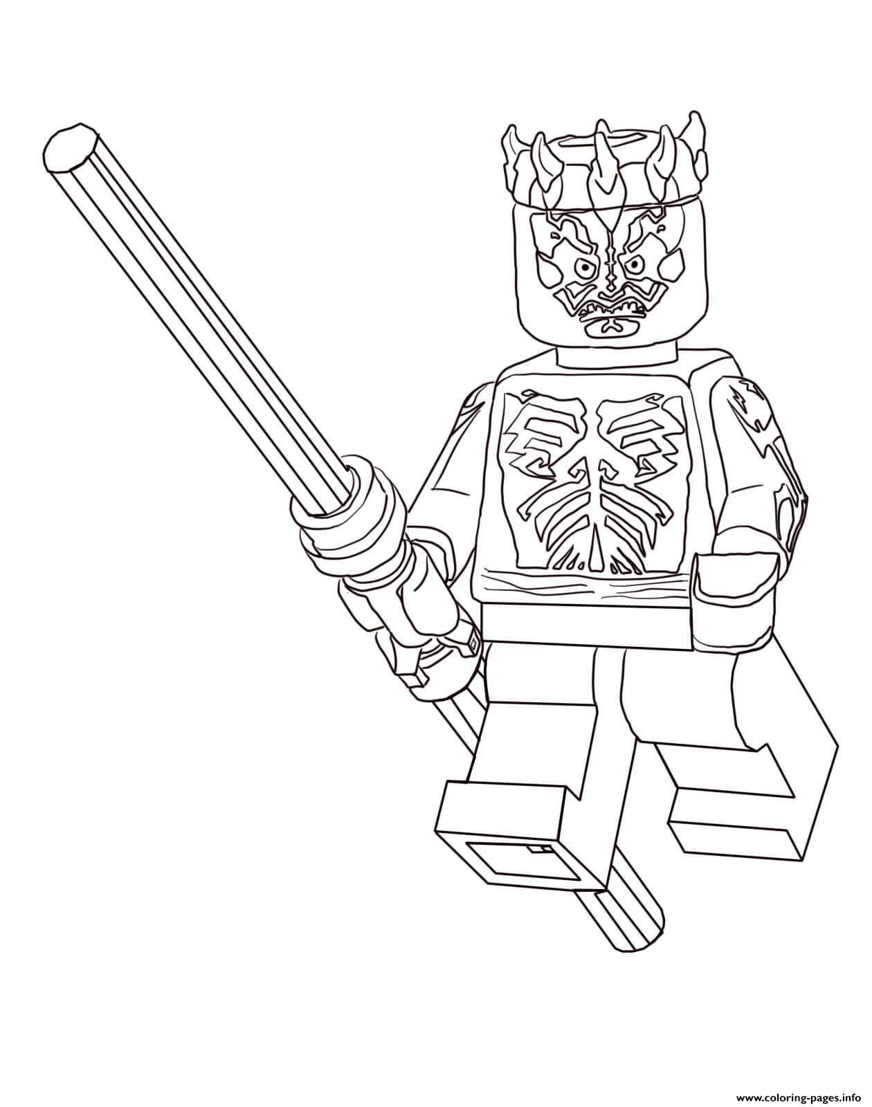 1260x1600 Lego Star Wars Darth Maul Coloring Pages Printable