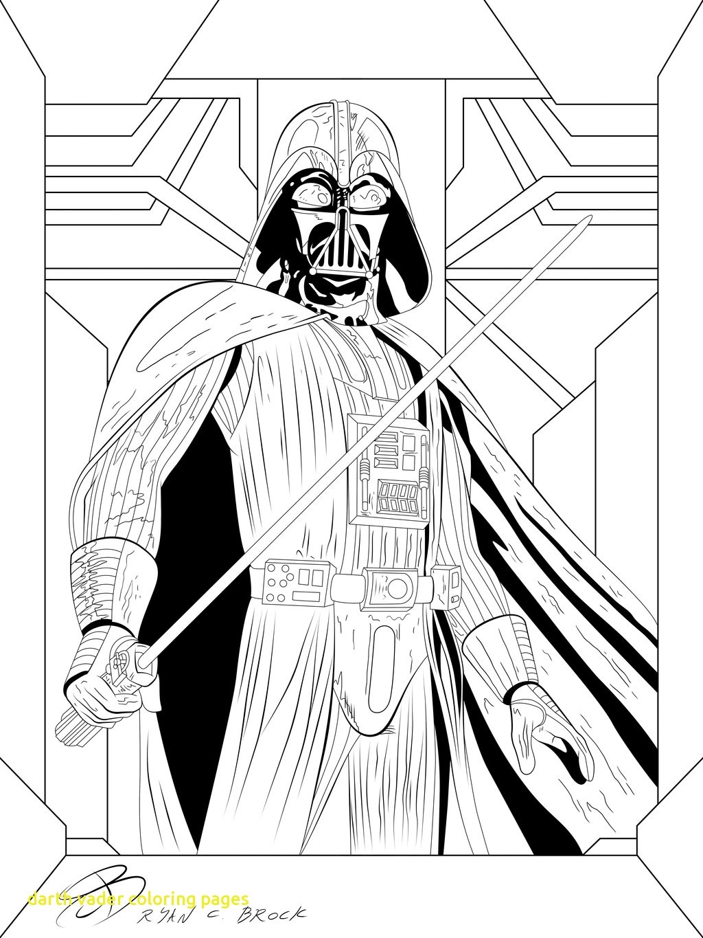 1024x1365 Awesome Beautiful Star Wars Darth Vader Coloring Page With Star