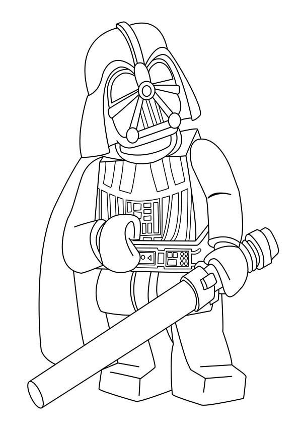 600x849 Cartoon Of Darth Vader In Star Wars Coloring Page