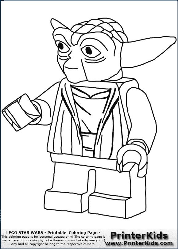 580x812 Lego Star Wars Yoda Coloring Pages