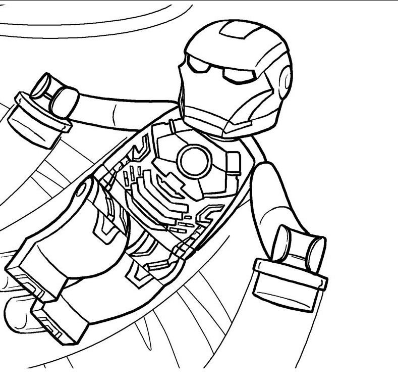 789x758 Lego Iron Man Superhero Coloring Pages
