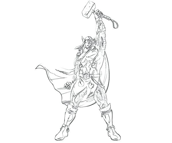 600x500 Thor Coloring Pages Winning Sign Coloring Page Lego Thor Colouring