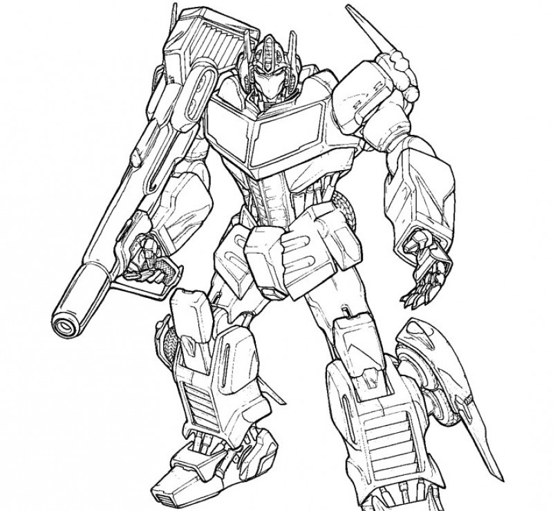 800x739 Optimus Prime Coloring Pages