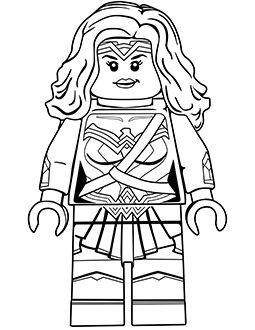 255x330 Lego Wonder Woman From Batman V Superman Download This Colouring