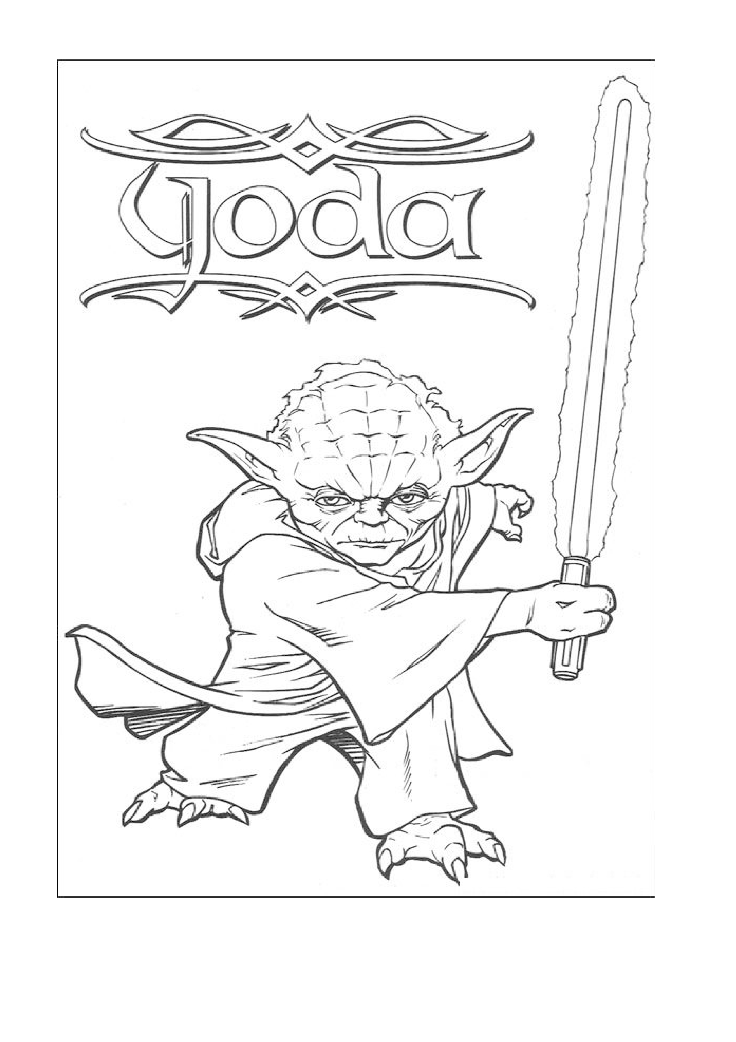 2480x3507 Yoda Coloring Pages