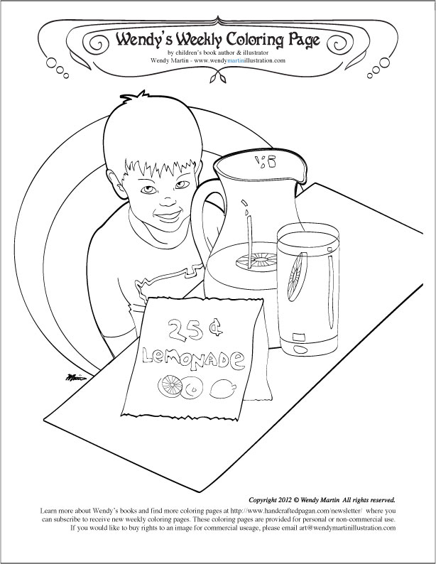 614x794 Lemonade Stand Coloring Pages