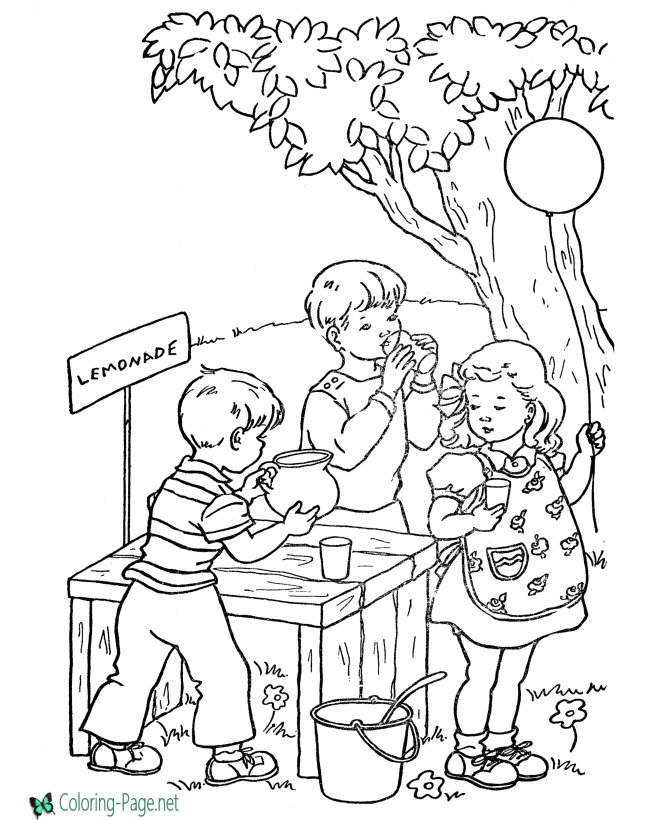 670x820 Coloring Pages Lemonade Stand