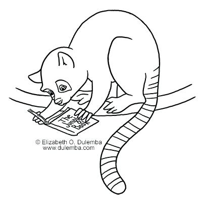 400x405 Lemur Coloring Page Ring Tailed Lemur Coloring Pages