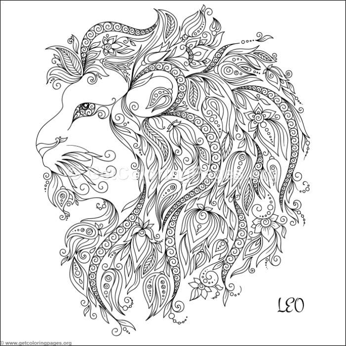 700x700 Zodiac Sign Leo Coloring Pages