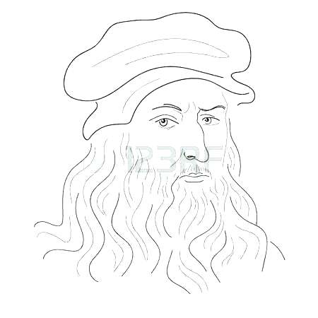 450x450 Leonardo Da Vinci Coloring Sheets Page Pages Sketch Activity