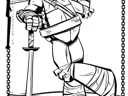 440x330 Teenage Mutant Ninja Turtles Leonardo Coloring Pages Printable