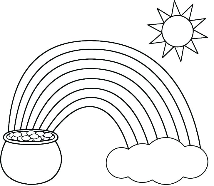 728x633 Coloring Page Of A Rainbow Rainbow Coloring Pages To Print Free