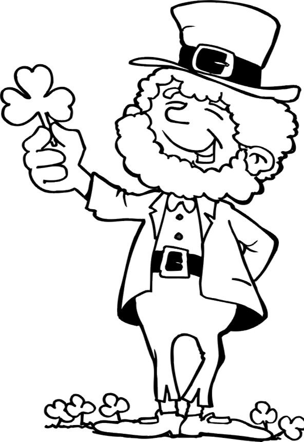 592x860 Leprechaun Coloring Printables