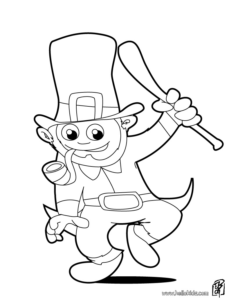 820x1060 Happy Leprechaun Coloring Pages