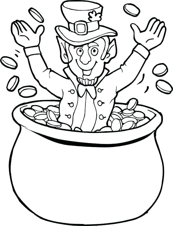 600x785 Cute Girl Leprechaun Coloring Pages Saint St Colouring Printable