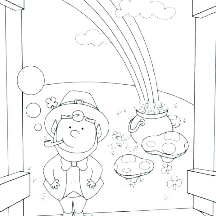 697x697 Leprechaun Color Pages Free Gold Coloring Pages St Day Coloring