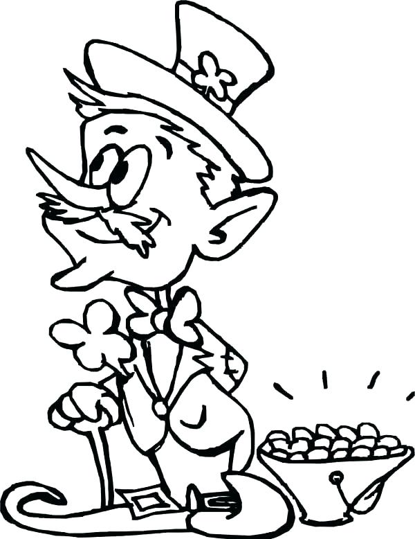 600x778 Leprechaun Coloring Page Twisty Noodle Leprechaun Coloring Page
