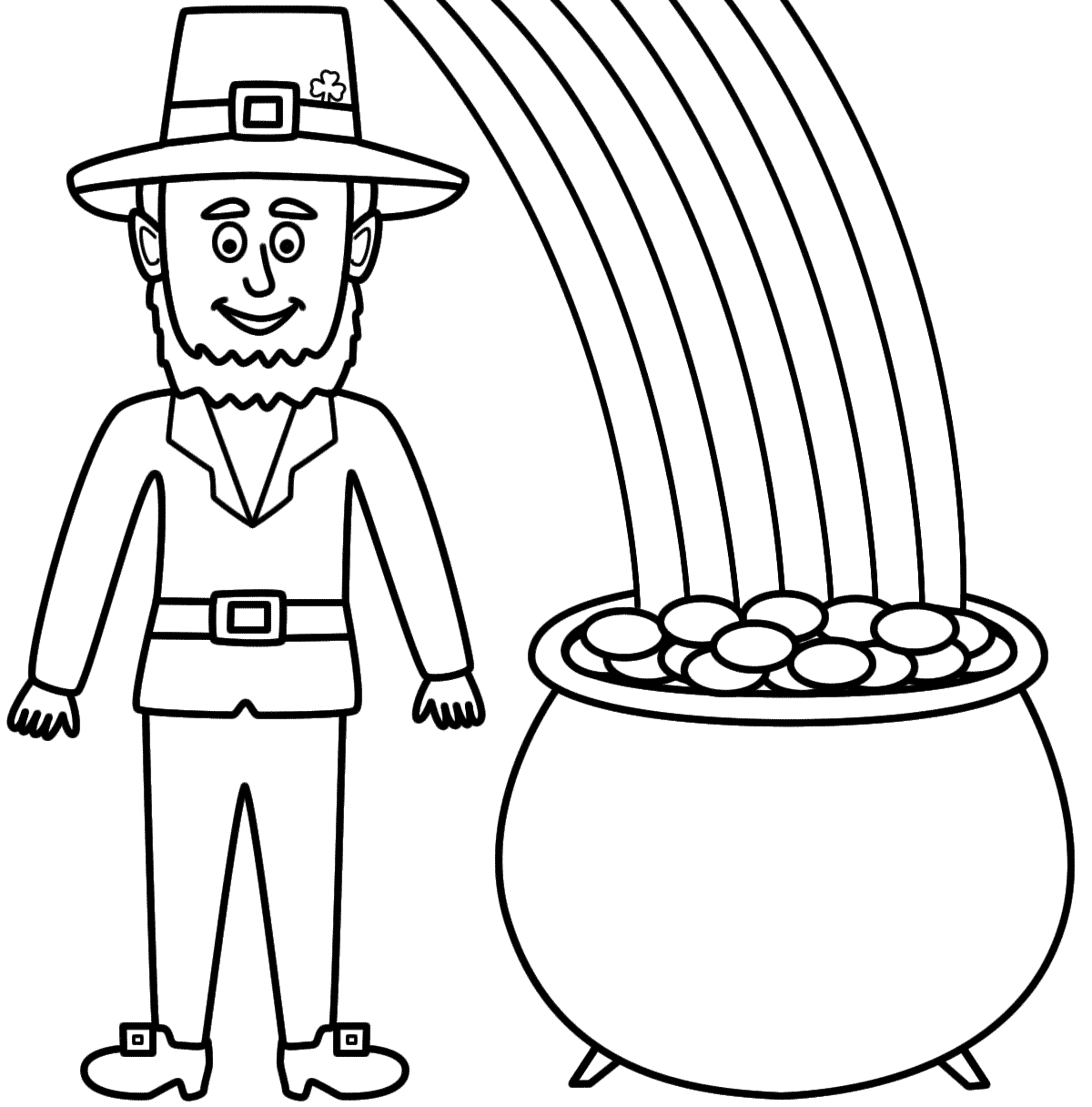1200x1216 Project Ideas Leprechaun Coloring Pages Printable To Print