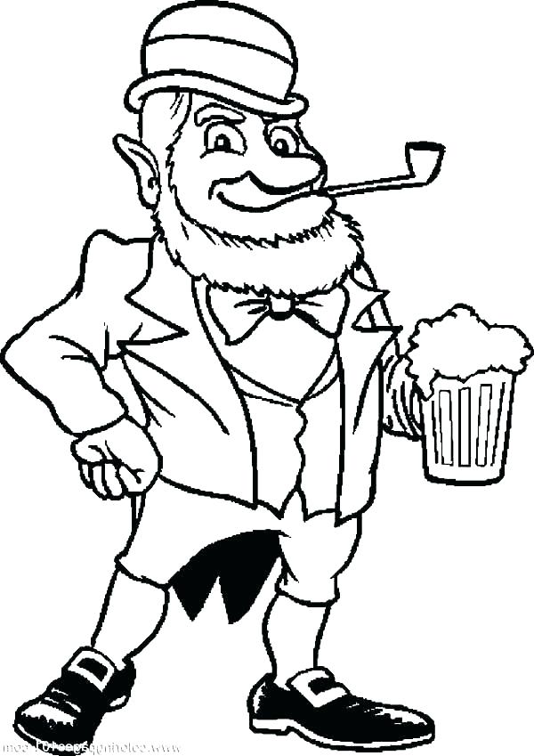 600x849 Leprechaun Coloring Page Beer Coloring Pages Free Leprechaun