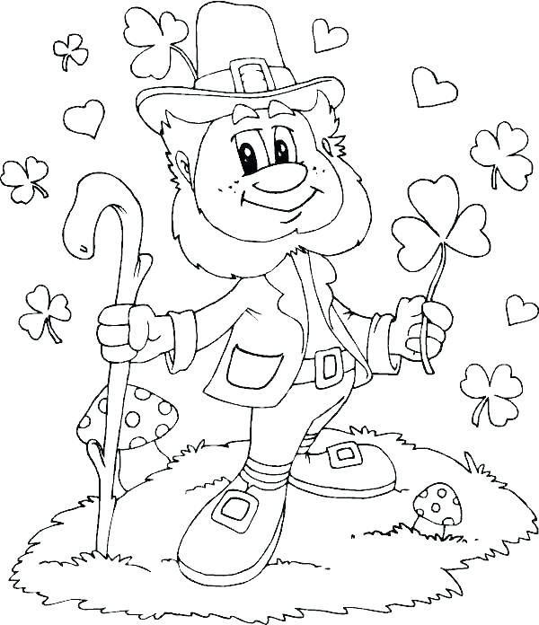 600x696 Leprechaun Color Pages Free Leprechaun Coloring Pages Free Free