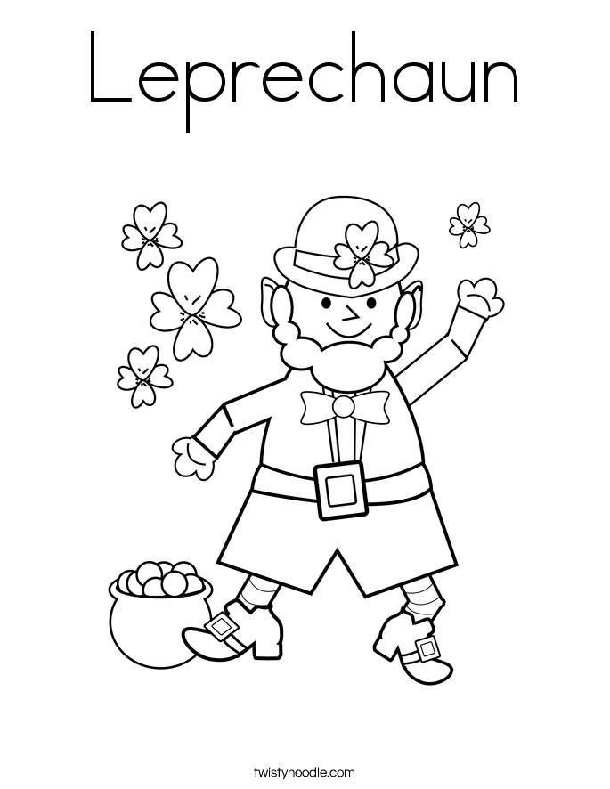 685x886 Leprechaun Coloring Page