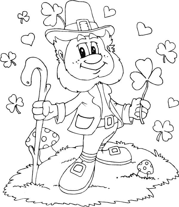 600x696 Leprechaun Coloring Page Chuckbutt Com Of Pictures To Color We