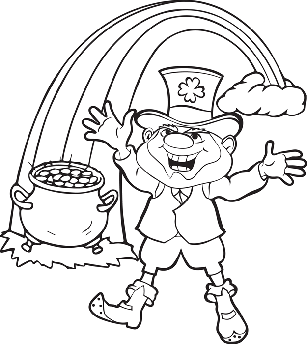 625x700 Leprechaun Coloring Pages