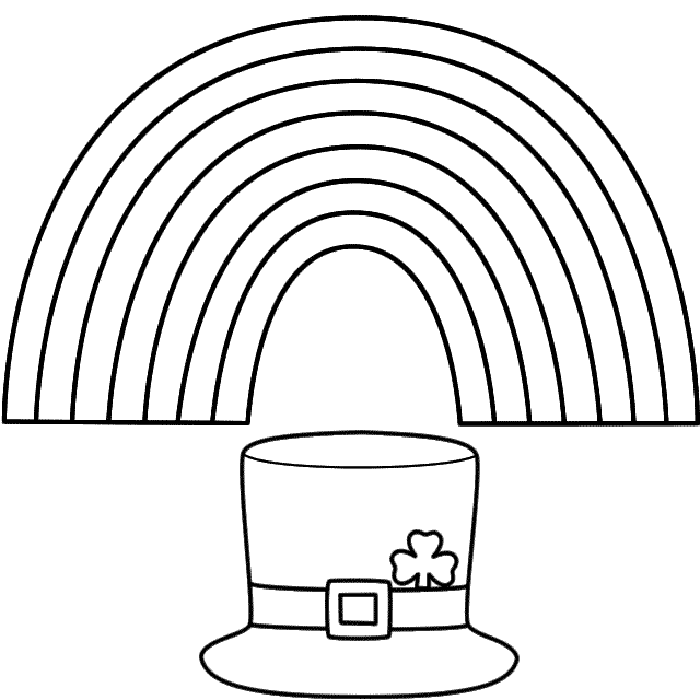 640x640 Leprechaun Hat Coloring Page