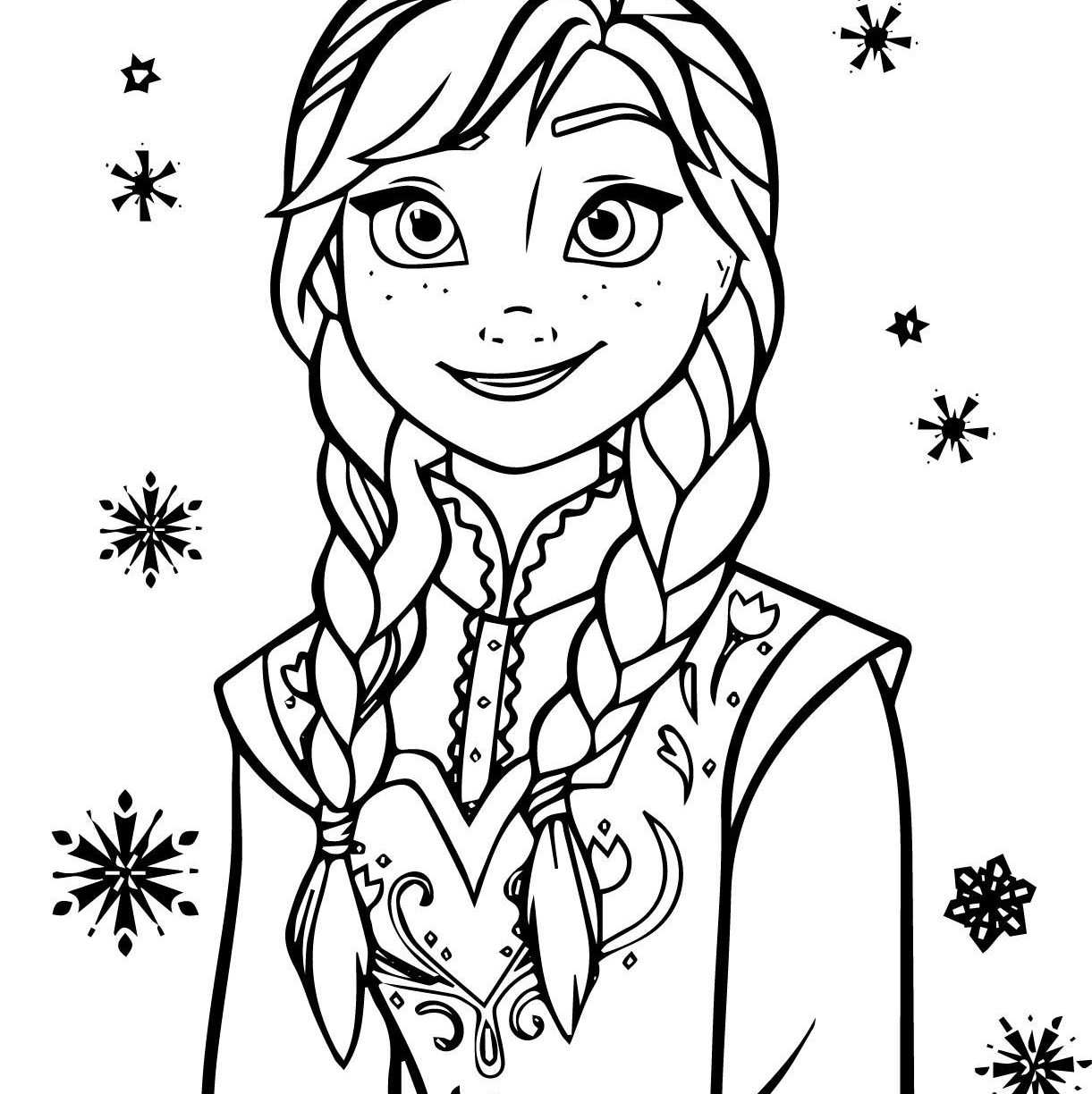 1221x1224 Frozen Anna Elsa Magic Coloring Printable Pages For Kids Color