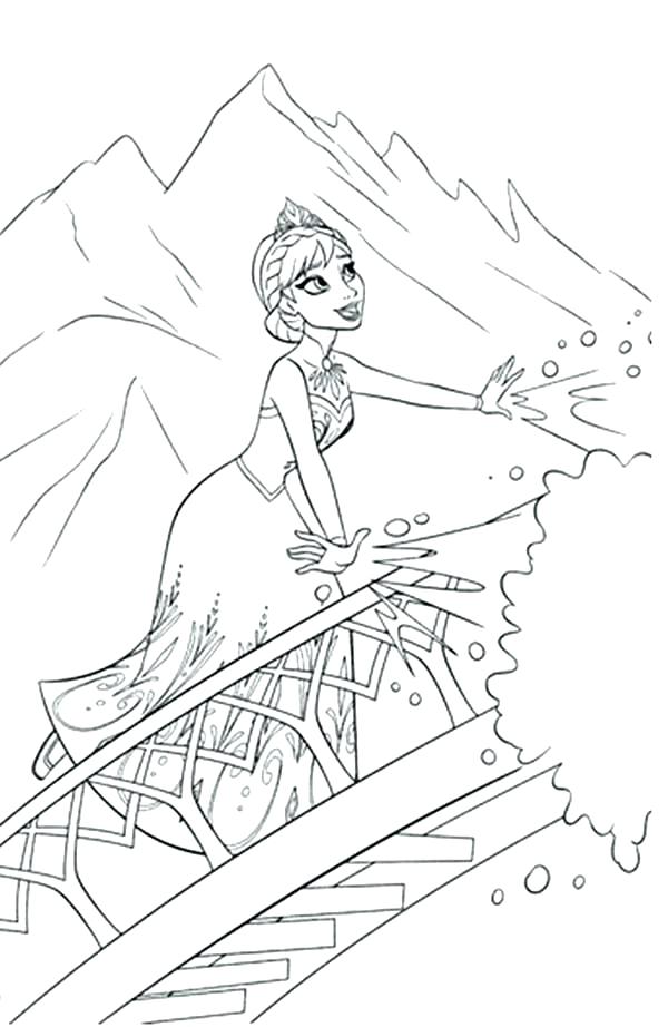 600x922 Coloring Pages Frozen Elsa Frozen Ice Castle Coloring Page