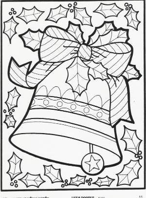 300x406 Printable Christmas Doodle Coloring Pages